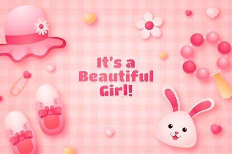 Free Vector | Realistic baby girl background