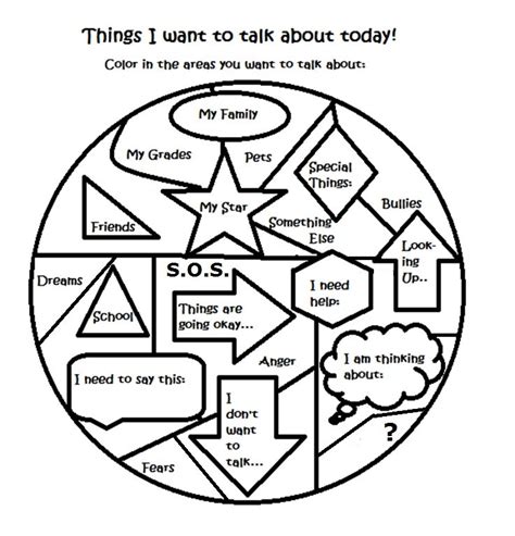 Free art therapy counseling group activity worksheet