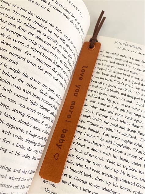 Personalized Bookmarks Custom leather Bookmark Keepsake | Etsy