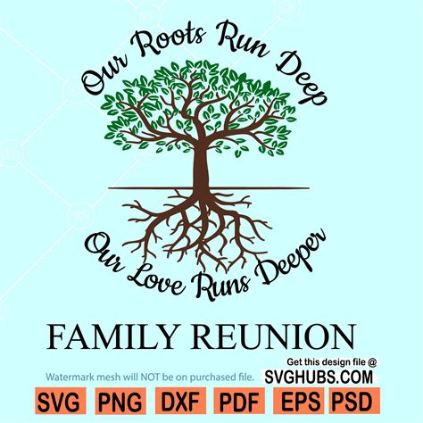 Family Reunion svg, Family Shirt svg, Roots Run Deep svg