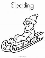 Sledding Coloring Page  Twisty Noodle sketch template