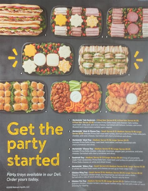 Wal-Mart Catering | Sub sandwiches, Walmart pictures, Meat and cheese tray