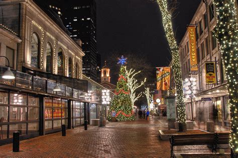 Faneuil Hall Holiday Lights Photograph by Joann Vitali - Fine Art America