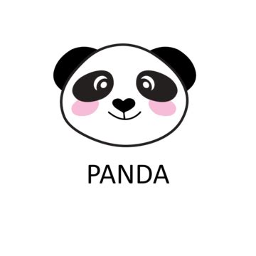 Baby Panda Clipart Transparent PNG Hd, Baby Panda Face Logo Template, Little, Asia, Template PNG ...