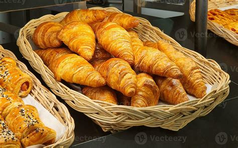 Breakfast a bread and bakery croissants 24604632 Stock Photo at Vecteezy