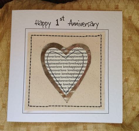 1st wedding anniversary card. Paper first anniversary card. Anniversary ...