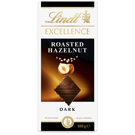 Calories in Lindt Excellence Dark Chocolate Roasted Hazelnut calcount