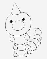 Pokemon Caterpie Coloring Page Colouring Pages HD Png Download  sketch template