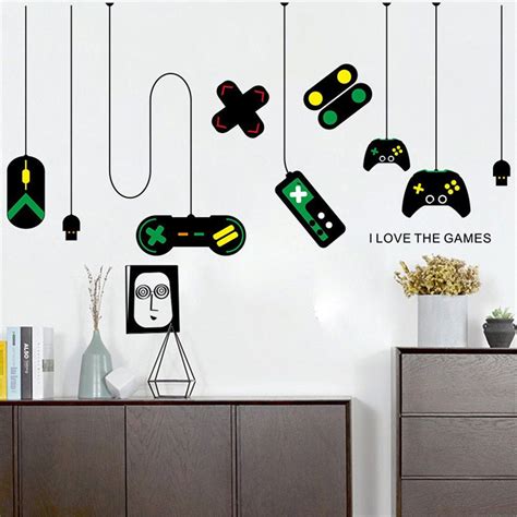 [34% OFF] Game Handle Wall Sticker Game Room Wall Decoration Sticker Removable | Rosegal