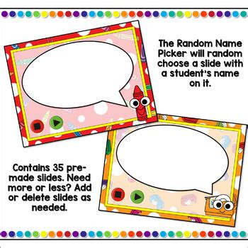 Editable Random Name Picker by Teacher Gameroom | TPT