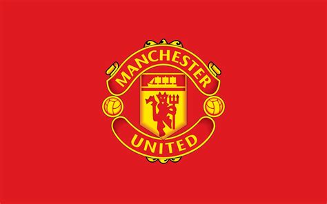 Manchester United, 4k, logo, red background | Manchester united ...