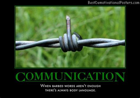 Communication Without Words - Demotivational Poster