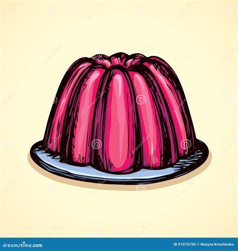 Jelly. Vector drawing stock vector. Illustration of juicy - 91075750