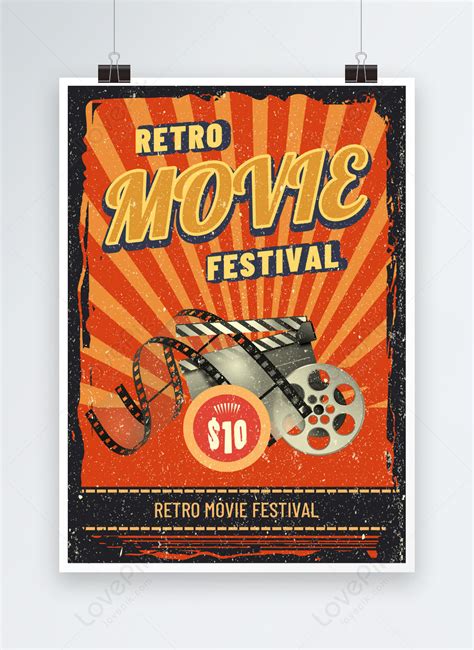 Film retro red poster template image_picture free download 466849615 ...