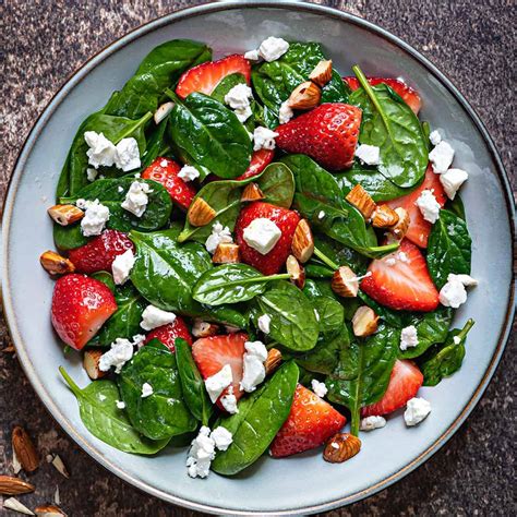 Strawberry Spinach Salad Recipe - Cubes N Juliennes