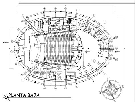 Amphitheater layout drawing in dwg file. - Cadbull