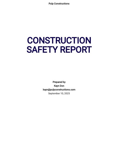 Construction Safety Report Template - prntbl.concejomunicipaldechinu.gov.co