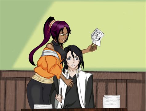 Byakuya and Yoruichi artist: madeofsugar483.deviantart | Bleach anime art, Bleach anime, Bleach