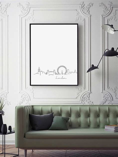 London Skyline Wall Art Print Poster London Cityscape New - Etsy