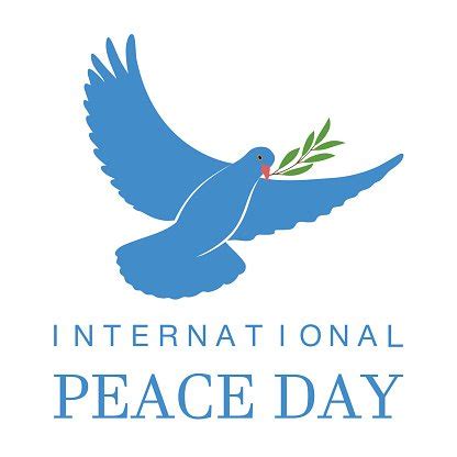 International Day Of Peace Poster With Dove, 21 September Stock Clipart ...