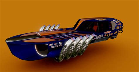 Drag racing Dodge Charger hover (Concept) - DownloadFree3D.com