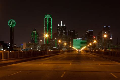 Dallas, Texas, Skycrapers, Lights, Road, Night Wallpapers HD / Desktop and Mobile Backgrounds