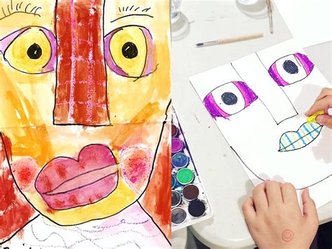 How to Draw Abstract Self Portraits for Kids