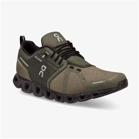 On Running Cloud Shoes Men's Cloud 5 Waterproof-Olive | Black [Cloudolive-black] - $96.96 ...