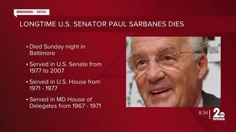 Former longtime Maryland Senator Paul Sarbanes passes away at 87