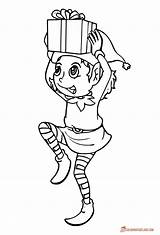 Christmas Girl Elf Coloring Pages At GetColoringscom  Free printable sketch template