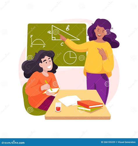 Math Tutor Isolated Cartoon Vector Illustration. Stock Vector ...