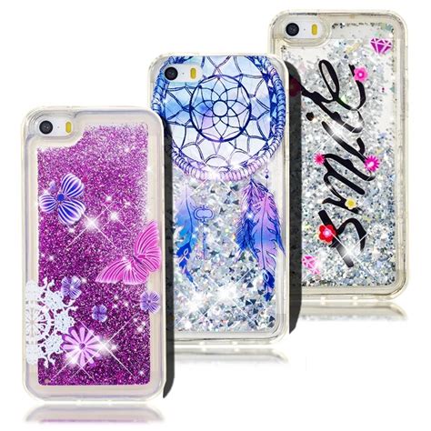 Glitter For iPhone 5s Case Soft TPU Quicksand For iphone SE Case ...