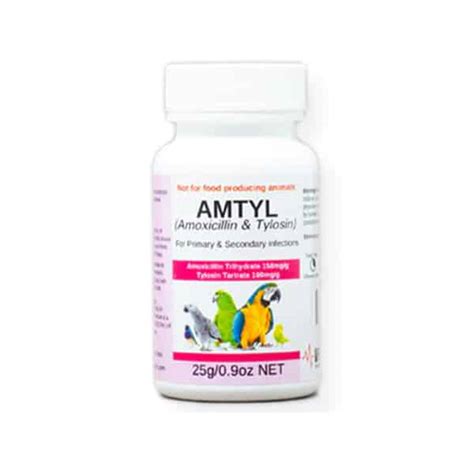 Amoxicillin & Tylosin Antibiotics Birds, 25g » Bird Carer