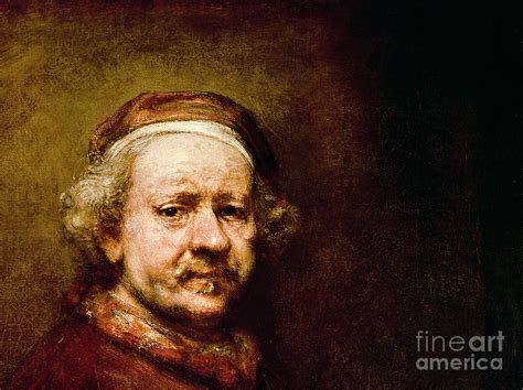 Self Portrait In At The Age Of 63, 1669, Detail Painting by Rembrandt Harmensz Van Rijn - Pixels