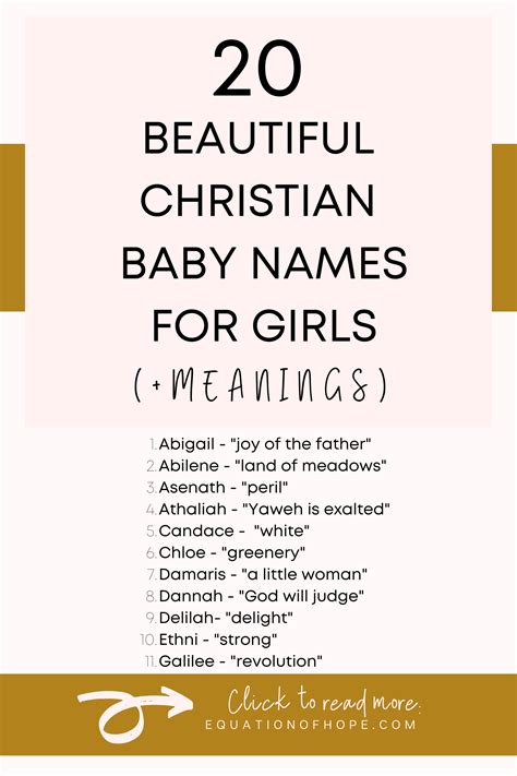 Biblical girl names – Artofit