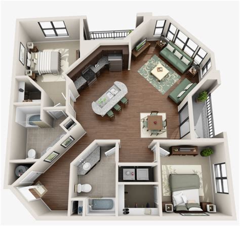 Studio Floor Plans 3D - floorplans.click