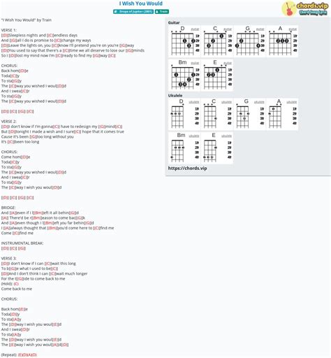 Chord: I Wish You Would - tab, song lyric, sheet, guitar, ukulele | chords.vip