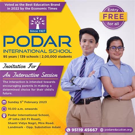 Interactive Session at Podar International School Mira Road - 2023 | Podar News