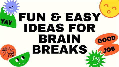 Fun and Easy Ideas for Brain Breaks – Club Experience Blog