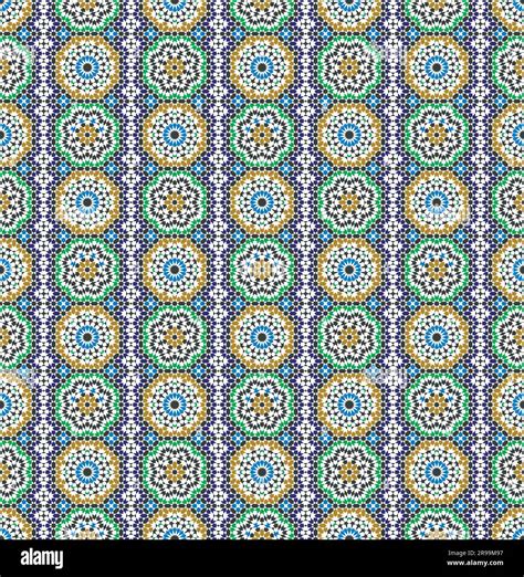 Seamless geometric pattern in Arabic style Zellij in colors Stock Vector Image & Art - Alamy