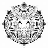 Capricorn Astrology Coloring  Page sketch template