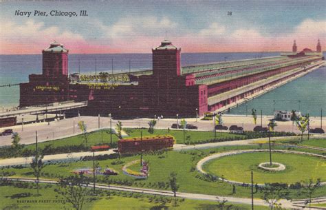 Navy Pier Chicago Illinois 1930s Vintage Postcard Unused