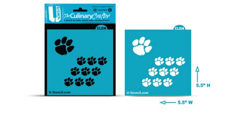 Clemson Tiger Paw Stencil Pattern - Culinary Crafter CLOOS-402 ...