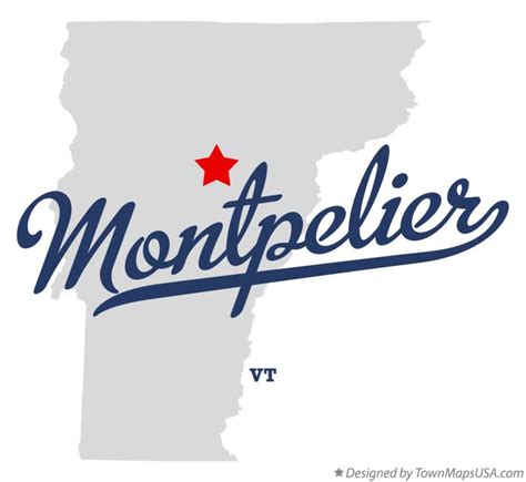 Map of Montpelier, VT, Vermont