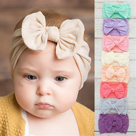 Baby Bowknot Headband Newborn Girl Headbands Infant Turban Toddler Hair ...