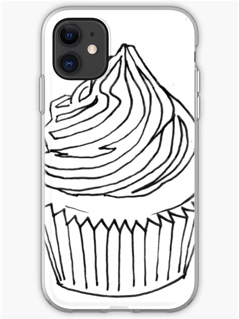 "Cupcake 2 Colouring Page" iPhone Case & Cover by RebeccaOsborne ...