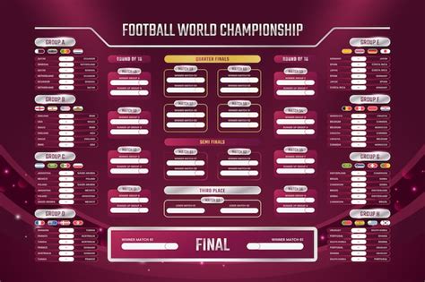 Free Vector | Gradient football championship schedule template