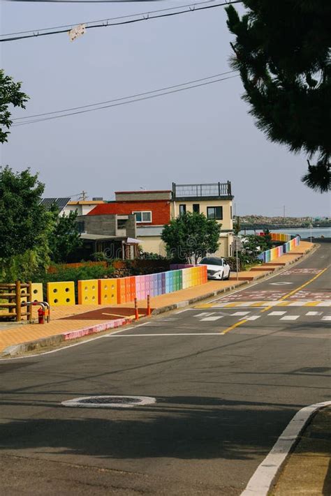 The Road in Sinheung-ri, Jocheon-eup, Jeju Island, South Korea Editorial Stock Image - Image of ...