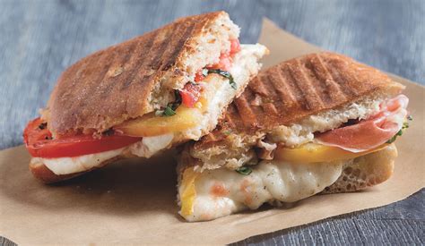 Heirloom Tomato Panini With Prosciutto And Mozzarella - Food Republic