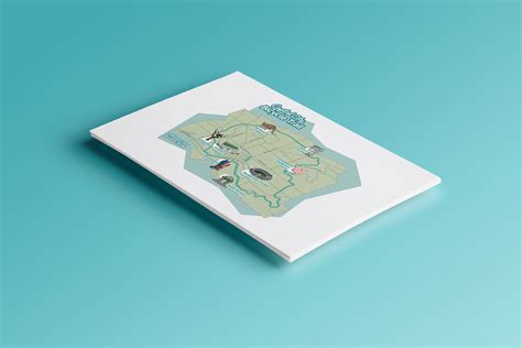 Bike Trail | Illustrative Map on Behance